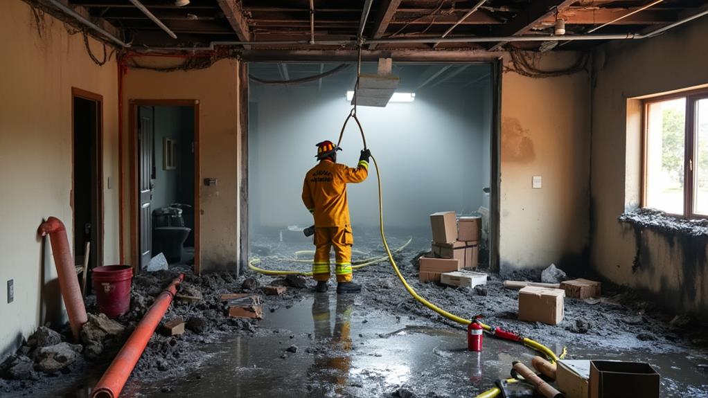 A charred electrical outlet, highlighting the dangers of electrical fires.